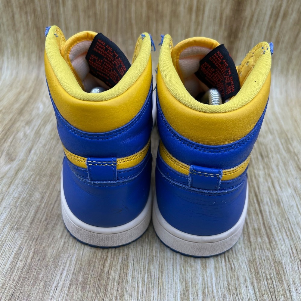Nike Air Jordan 1 Retro High OG Reverse Laney Men's 5.5 Yellow Blue FD2596-700 - Picture 4 of 10
